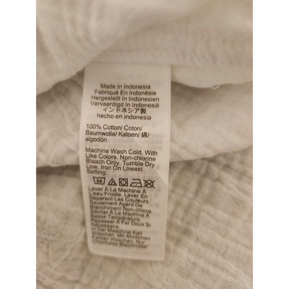 J Crew Womens Top Gauze Button Up Shirt 100% Cotton White Medium Lightweight - Picture 6 of 11